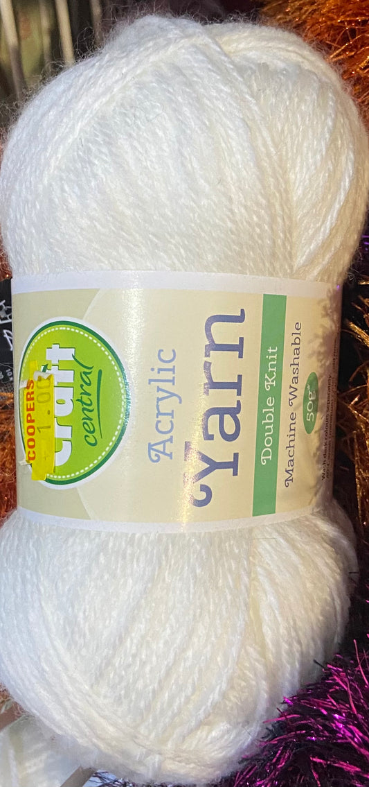 FILS ACRYLIQUES CRAFT CENTRAL 50g LAVABLE EN MACHINE