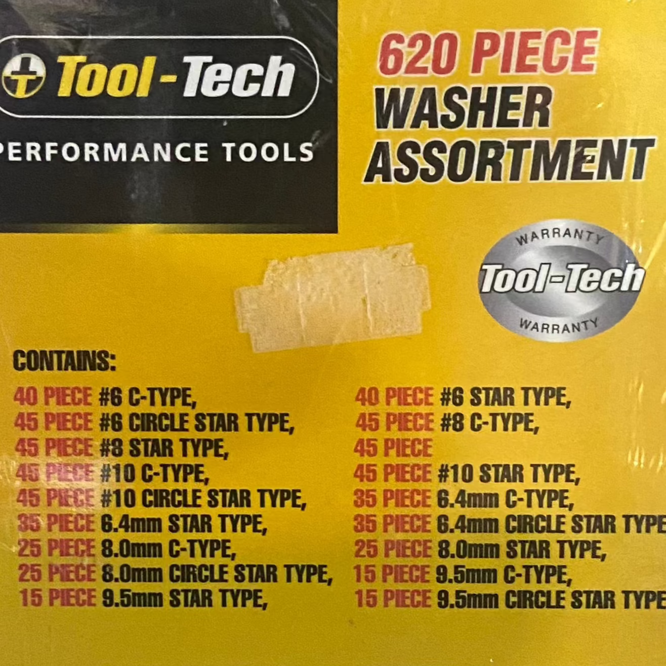 ASSORTIMENT DE RONDELLES TOOL-TECH 620