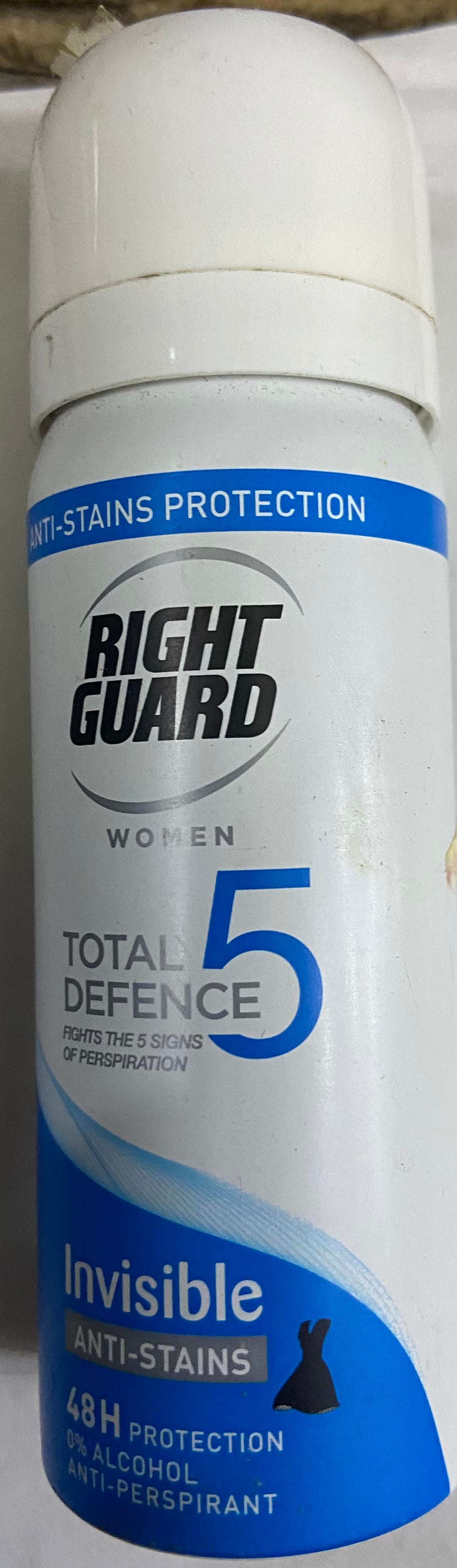 Right Guard Women Deodorants Invisible Anti stain