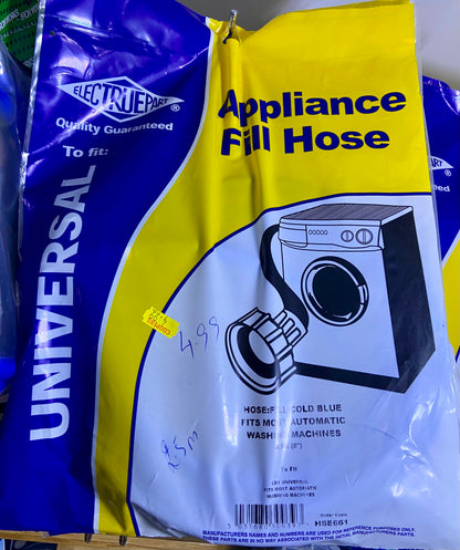 ELECTRUEPART APPLIANCE FILL HOSE UNIVERSAL 2.5m (8”)