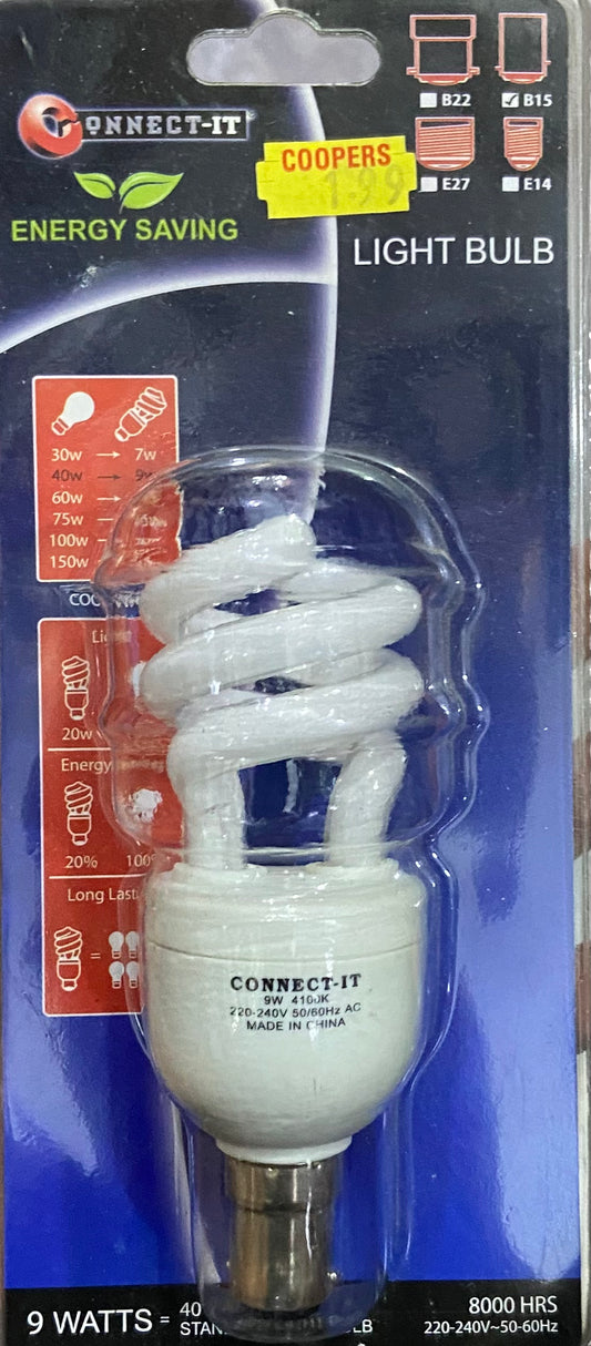 LIGHT BULB B15 9w=40w