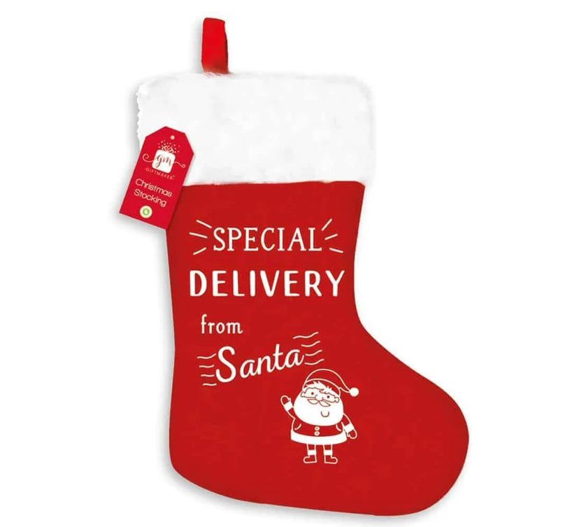 21 x 50cm SPECIAL DELIVERY SANTA STOCKING