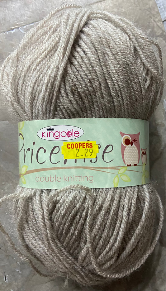 KING COLE PRICEWISE CARAMEL WOOL 100g
