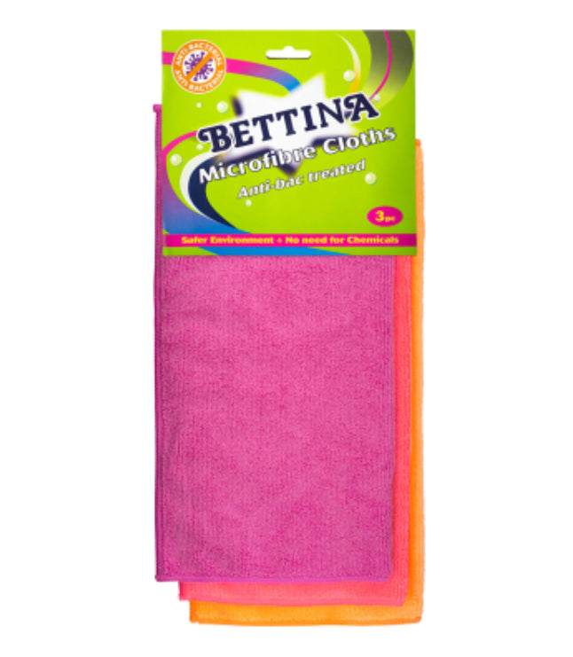 BETTINA MICROFIBRE CLOTHES ANTI-BAC TREATED 3pc