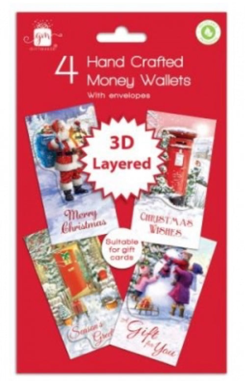 NOËL 4 PORTEFEUILLES FAITS MAIN