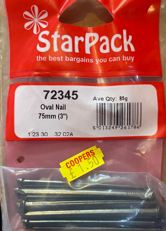 STARPACK OVAL NAIL 75MM