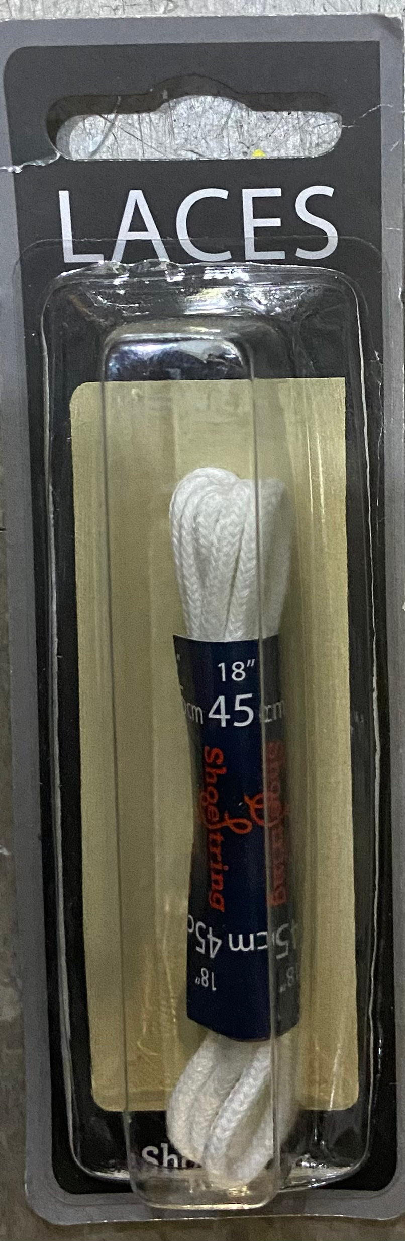 LACET DE CHAUSSURE 45cm 18” blanc