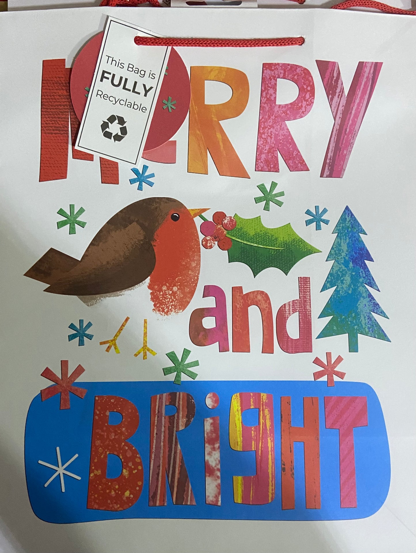 SAC GRAND FORMAT CHRISTMAS BRIGHTS TEXTE