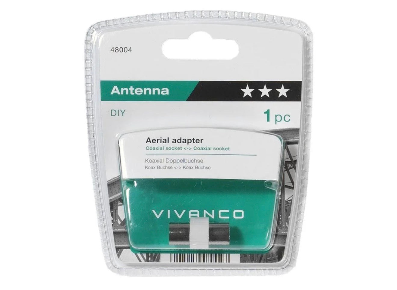 VIVANCO ANTENNE AERIAL ADAPTER COAXIAL SOCKET < - > COAXIAL SOCKET