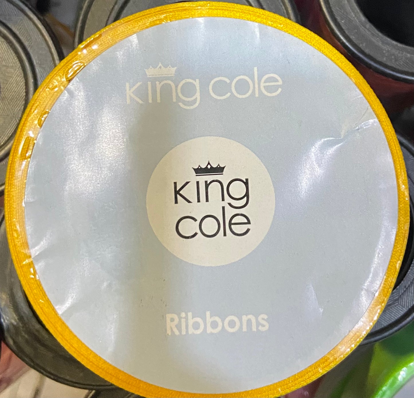 KING COLE RUBAN SATIN DOUBLE FACE 25mm-3M Citron