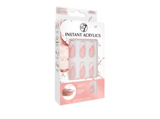 Faux ongles Instantanés W7 French Chevron