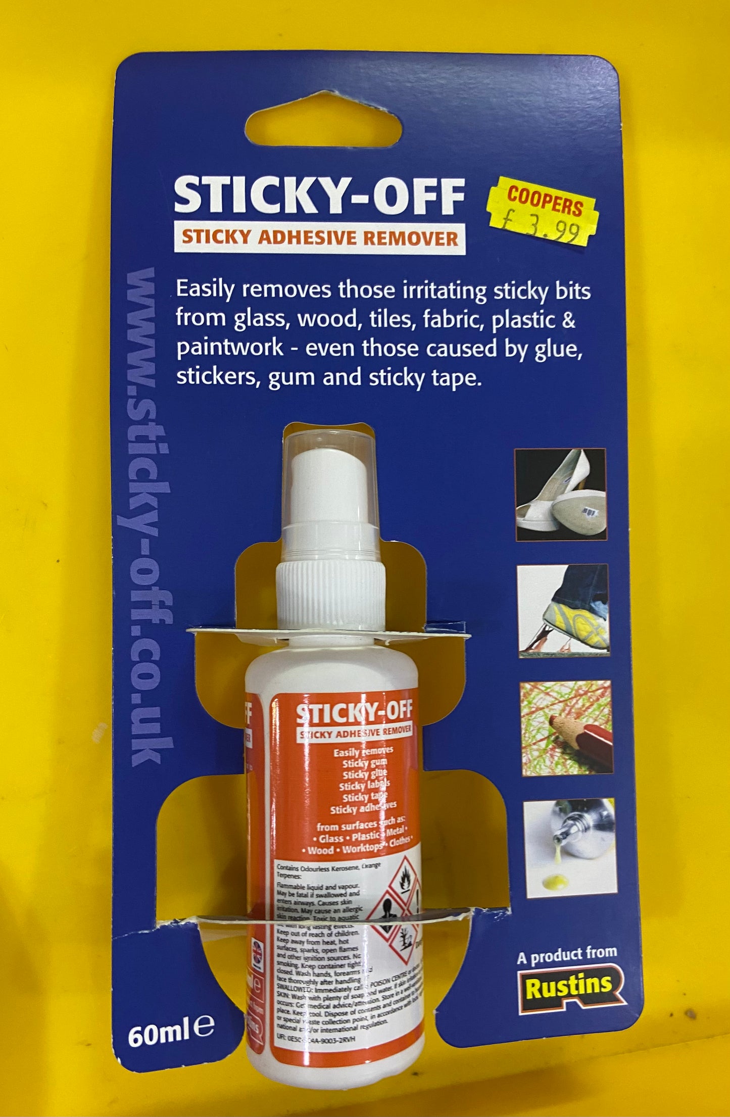RUSTINS STICKY ADHESIVE REMOVER 60ml