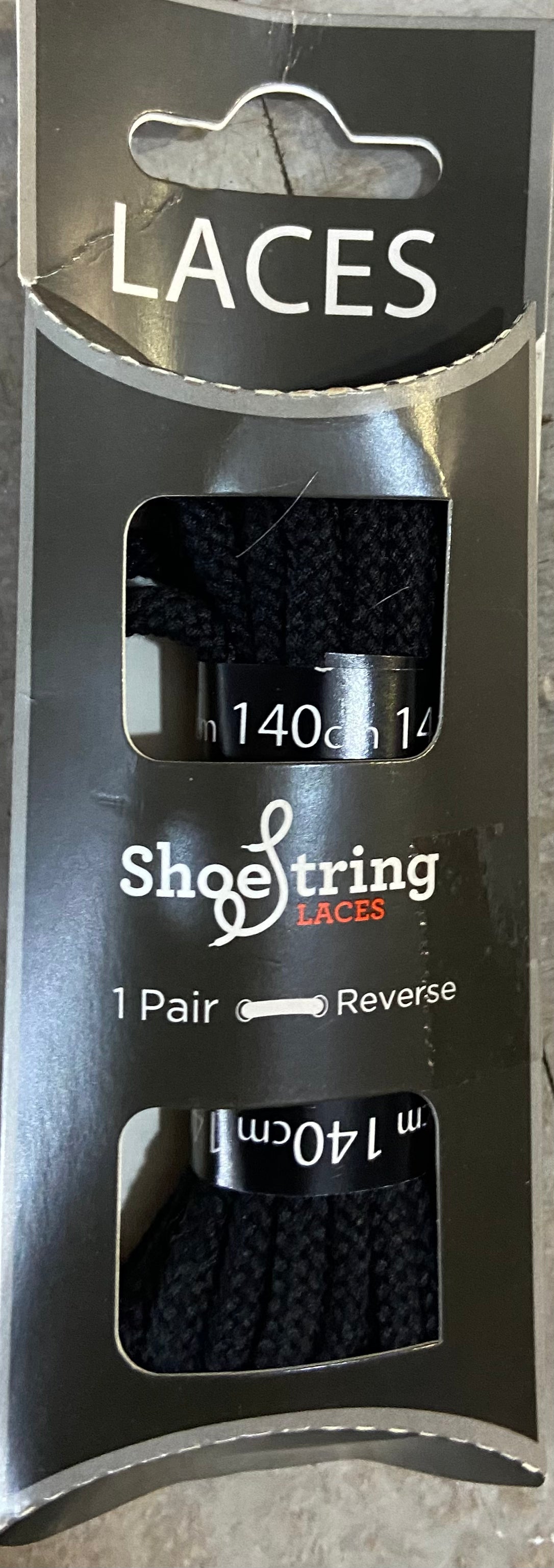 LACETS DE CHAUSSURES 140cm NOIR CORDON