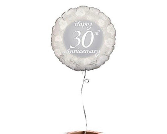 BALLON EN ALUMINIUM JOYEUX 30E ANNIVERSAIRE 18 POUCES