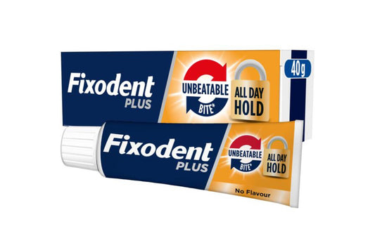 Fixodent Plus Unbeatable Bite Denture Adhesive Flavour Free 40g
