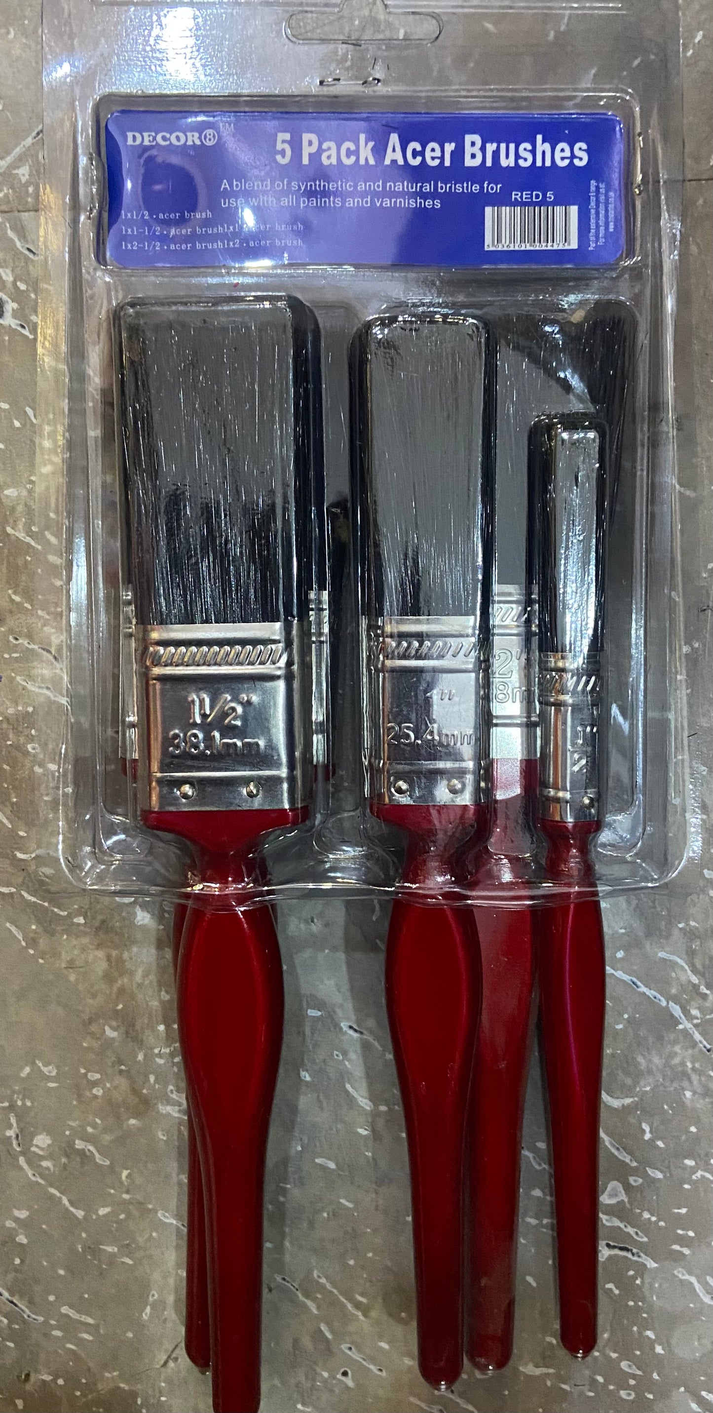 DECOR8 5 pack ACER BRUSHES