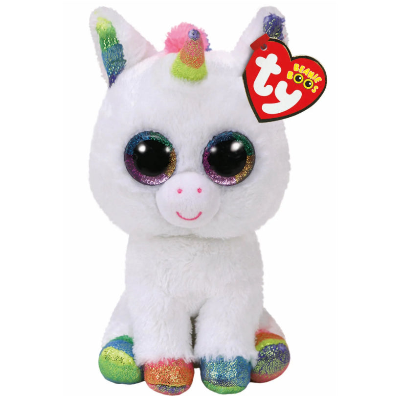 TY PIXY WHITE UNICORN BEANIE BOOS