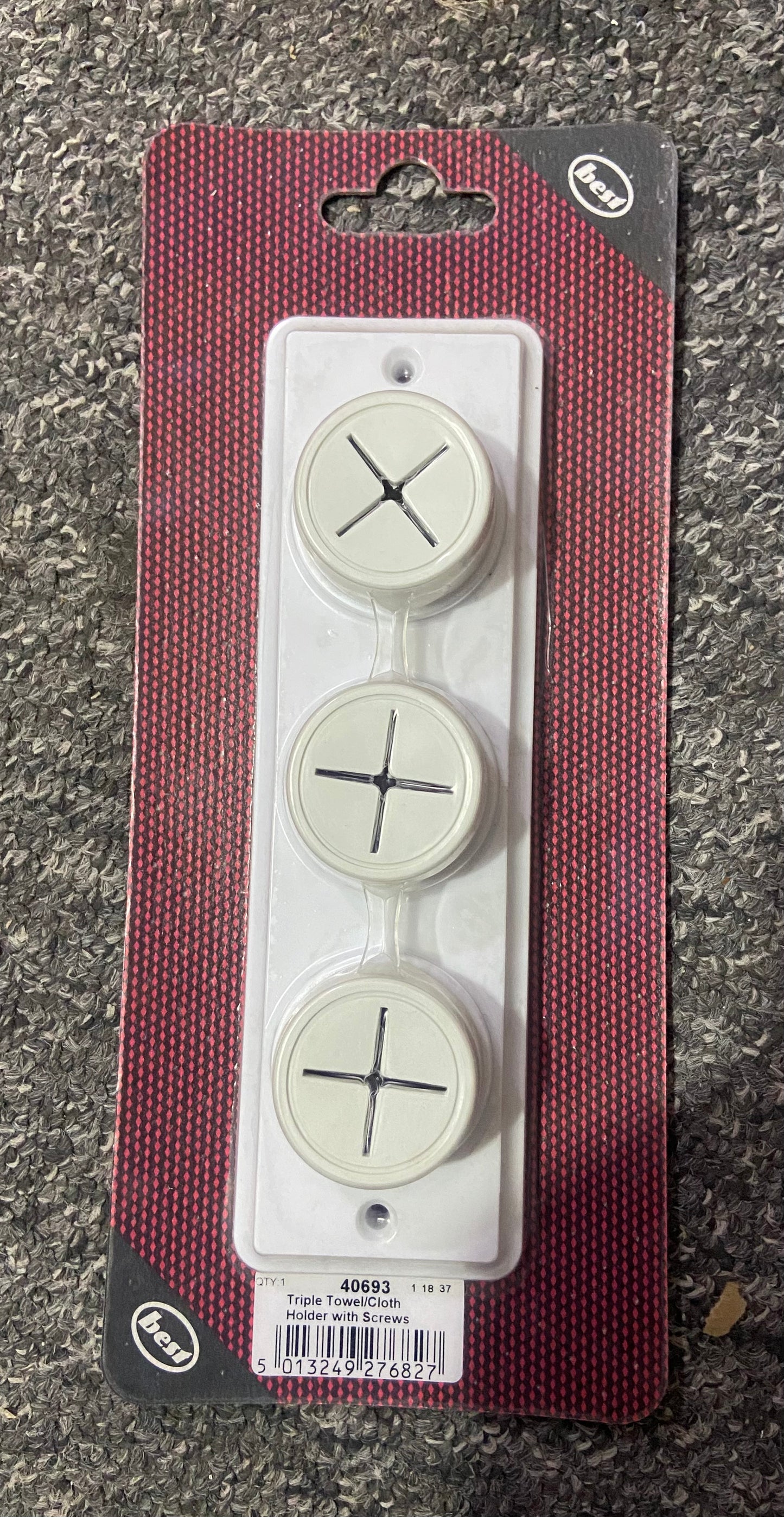 TRIPPLE TOWEL/CLOTH HOLDER WITH SCREWS