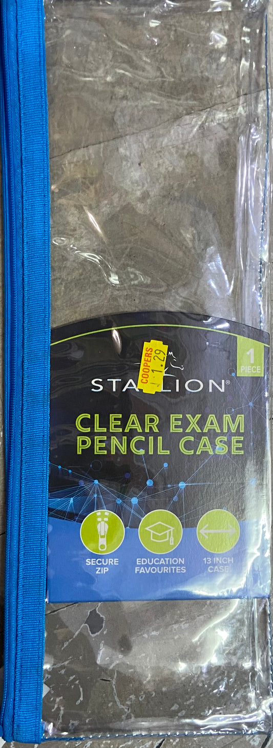 Stallion clear exam pencil case