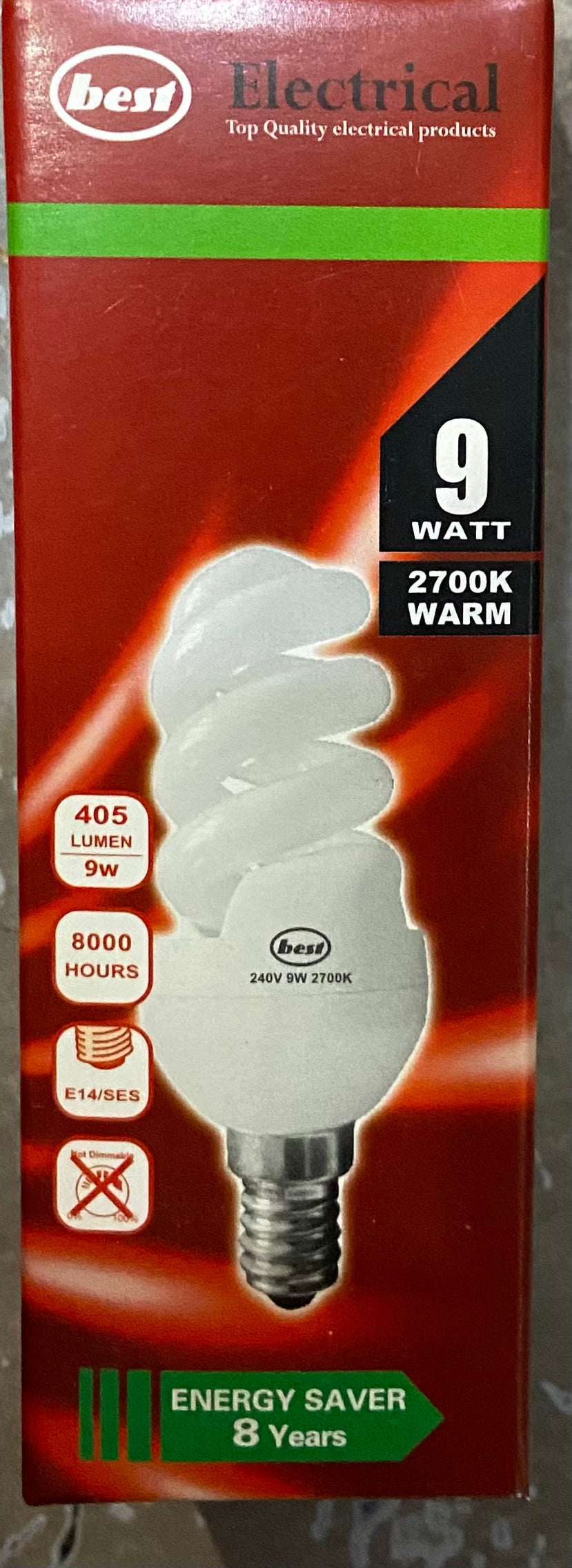 ÉLECTRIQUE 9W E14/SES