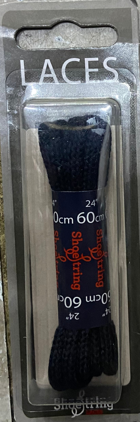 SHOE STRING LACES 60cm 24” BLACK CORD