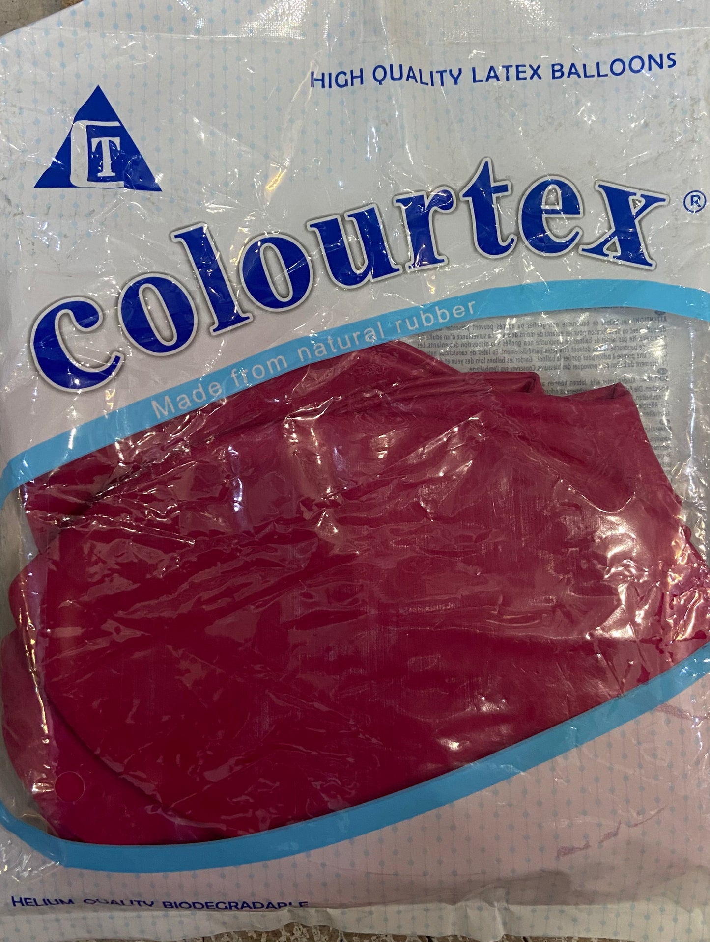COLOURTEX HIGH QUALITY LATEX BALLOONS PIGMENT RED