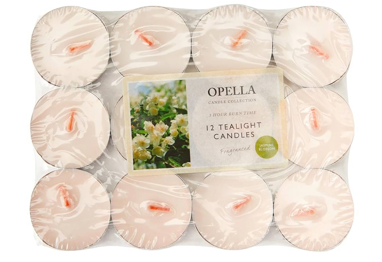 OPELLA 12 BOUGIES CHAUFFE-PLAT FLEUR DE JASMIN