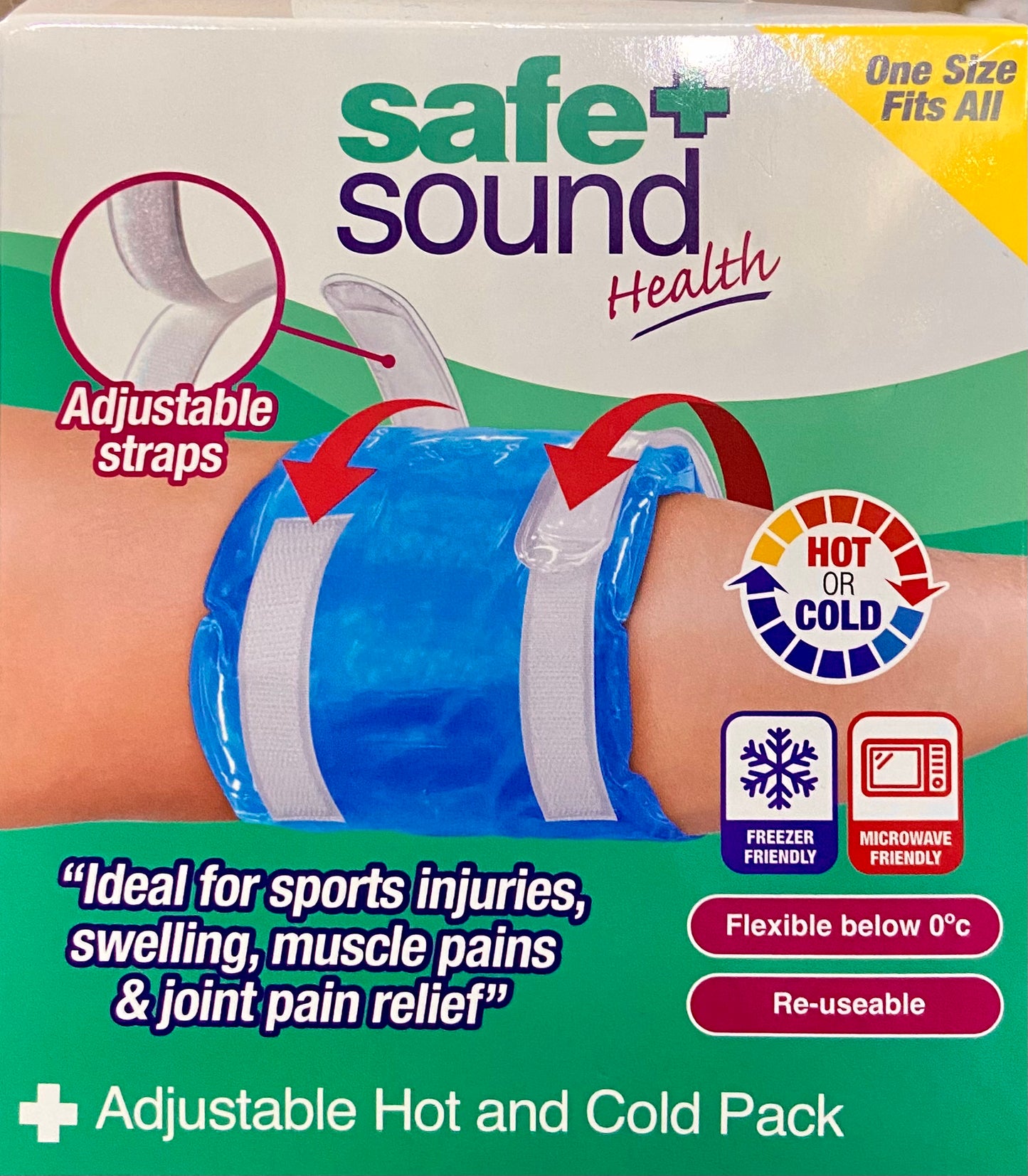COMPRESSE CHAUDE ET FROIDE AJUSTABLE SAFE & SOUND Taille unique