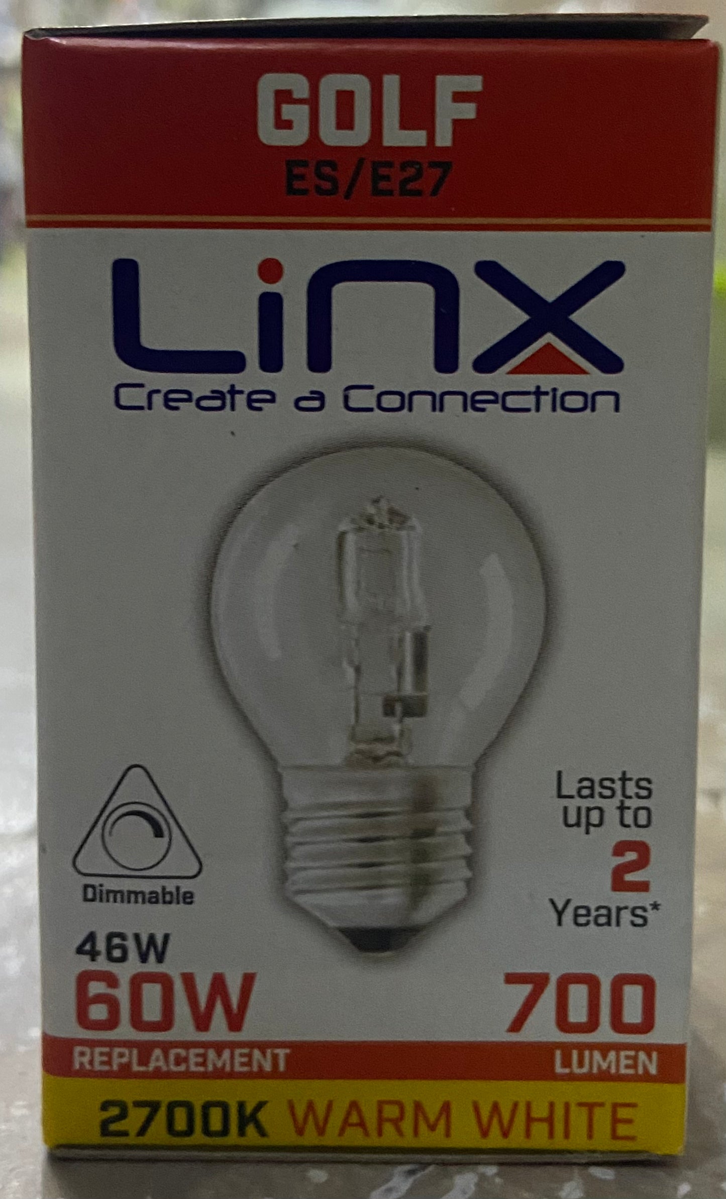 LINX GOLF ES/E27 46w=60w WARM WHITE