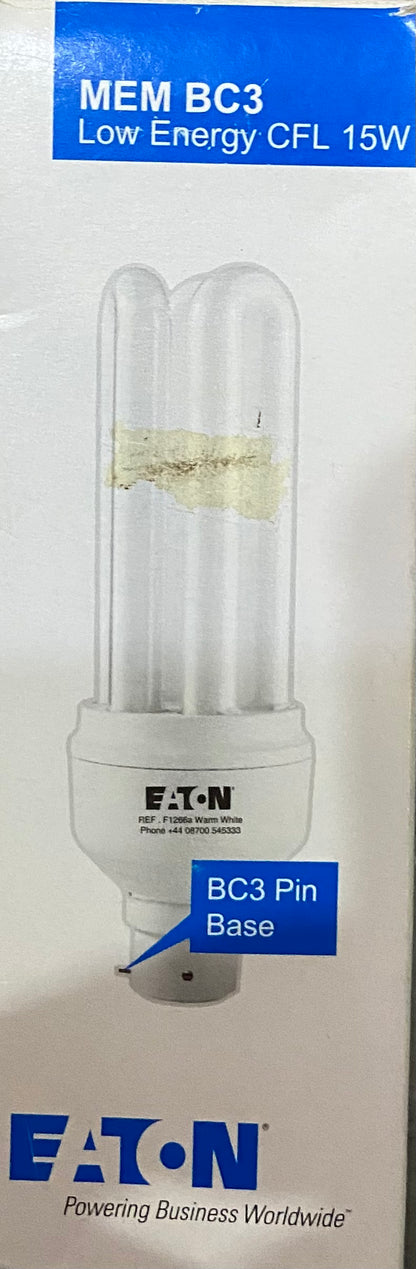 MEM BC3 CFL BASSE CONSOMMATION 15W CULOT À 3 BROCHES BC