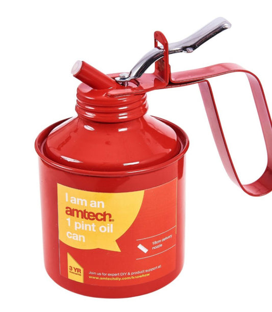 AMTECH 1 PINT OIL CAN 18cm DELIVERY NOZZLE