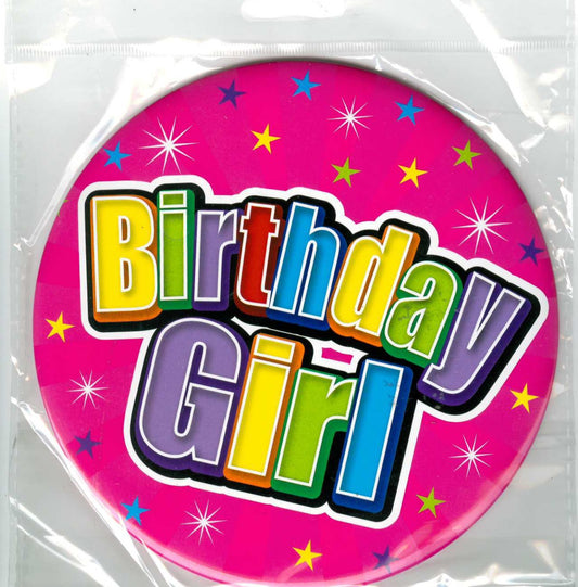 GIRL HAPPY BIRTHDAY GIANT BADGE