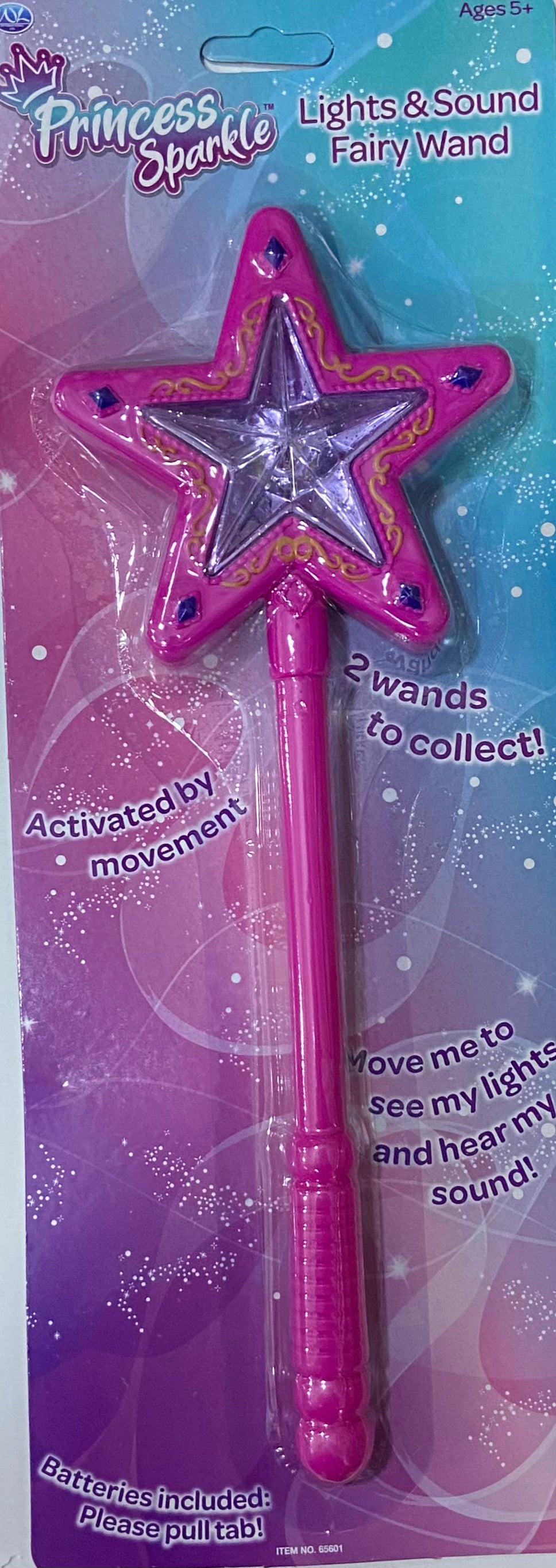 PRINCESS SPARKLE LIGHT & SOUND FAIRY WAND age 5+