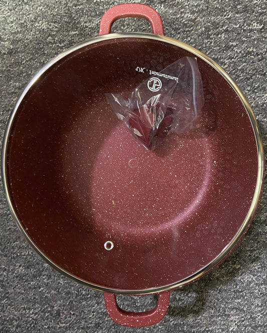 CASSEROLE 20 cm 6,0 L AVEC COUVERCLE GRANITÉE