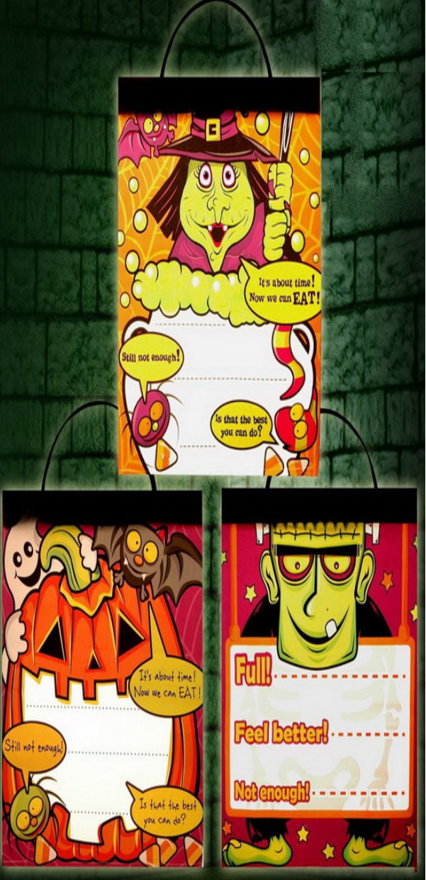 SAC À BONBONS D'HALLOWEEN GÉANT MODÈLES ASSORTIS