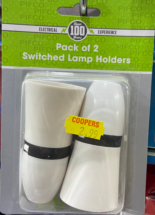 Pack of 2 Switched Lamp Holders