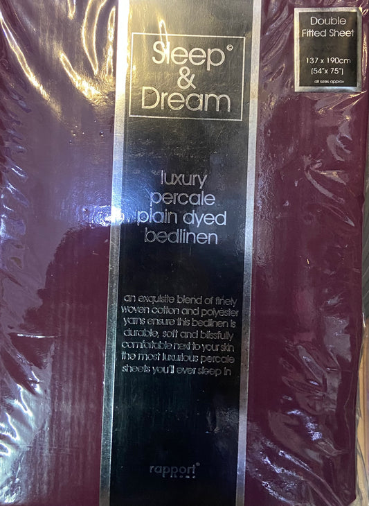 DOUBLE FITTED BEDSHEET 137x190cm