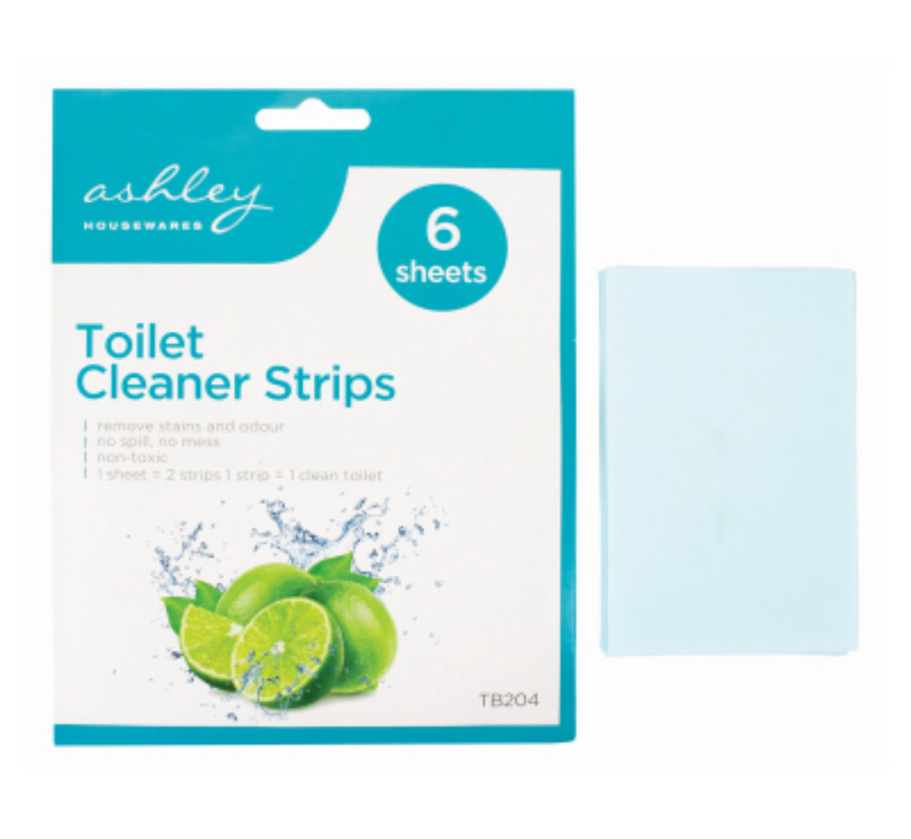 ASHLEY 6 feuilles BANDELETTES NETTOYANTES WC