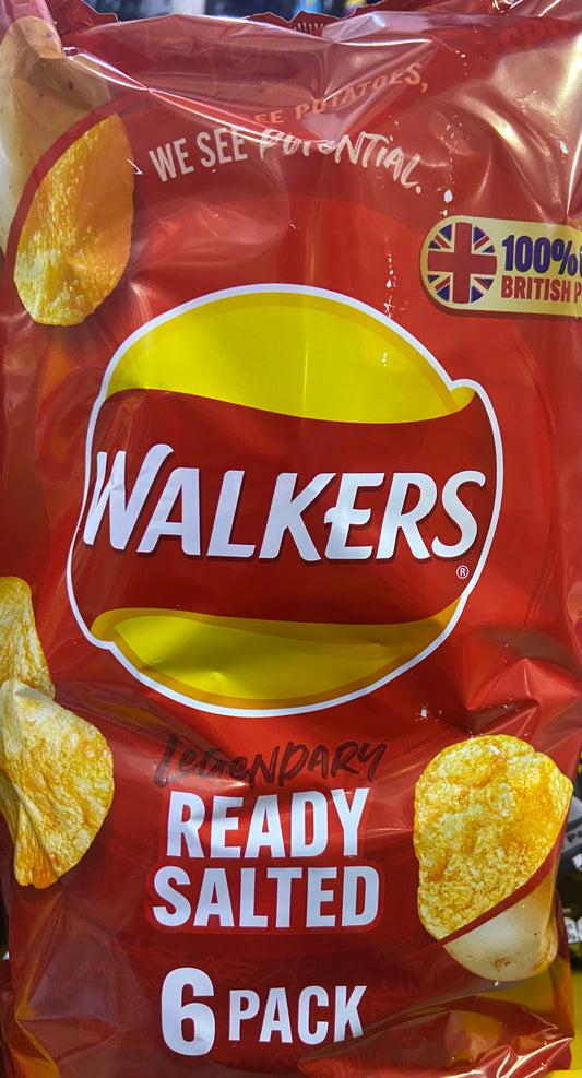 WALKERS READY SALTED 6 pack