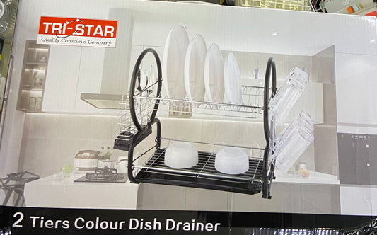 ÉGOUTTOIR À VAISSELLE DEUX NIVEAUX COULEUR TRI STAR