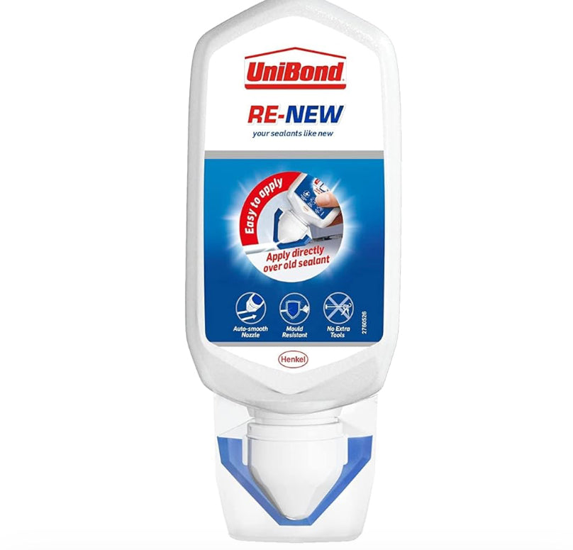 UniBond Re-New, Mastic silicone blanc pour cuisine et salle de bain