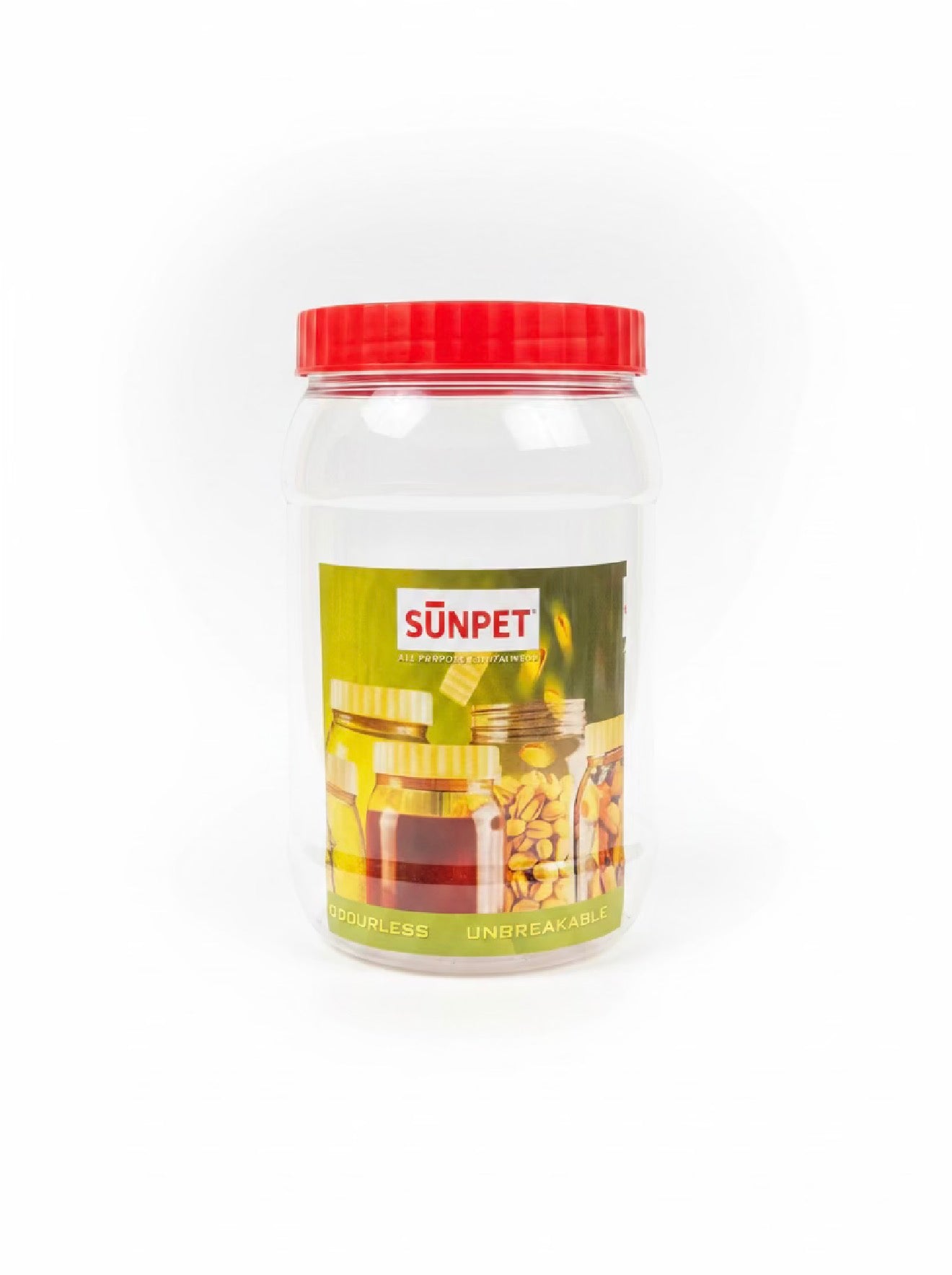 SUNSET PLASTIC FOOD STORAGE ROUND PET JAR 2000ml