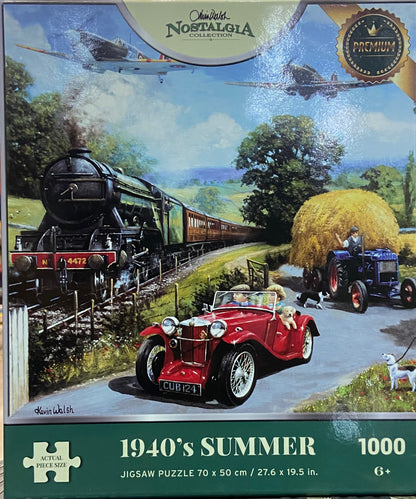 KIDICRAFT 1940s Summer by Kevin Walsh 1000 Piece Nostalgic Jigsaw 6+