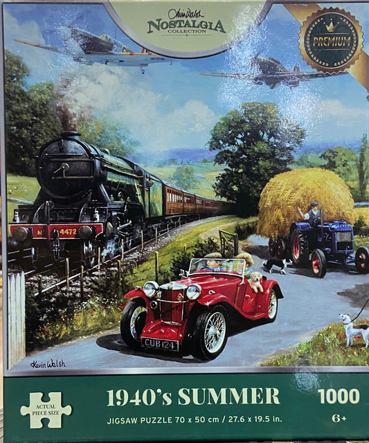 KIDICRAFT 1940s Summer by Kevin Walsh 1000 Piece Nostalgic Jigsaw 6+