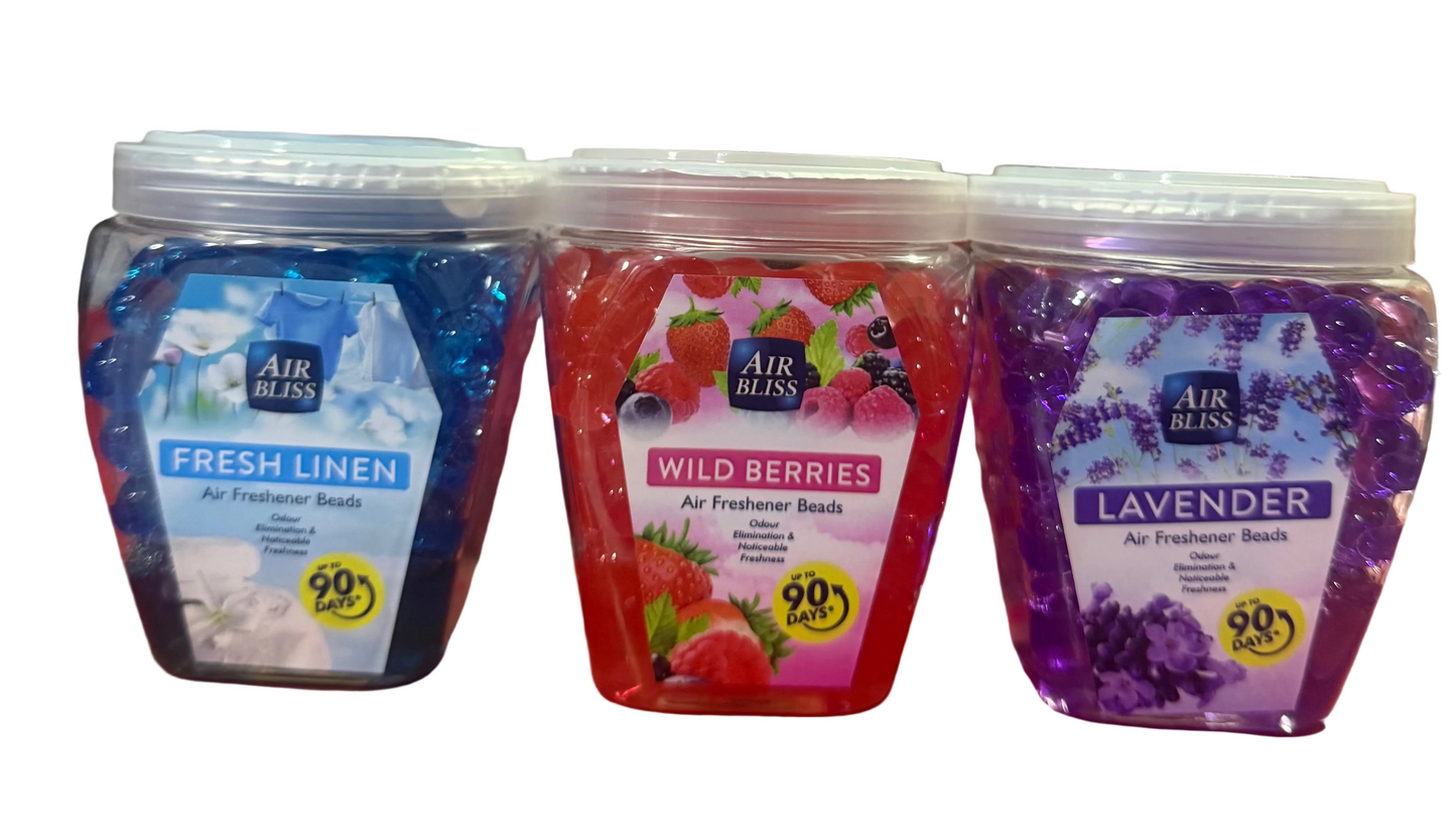 AIR BLISS AIR FRESHENER BEADS FRESH LINEN, WILD BERRIES AND LAVENDER