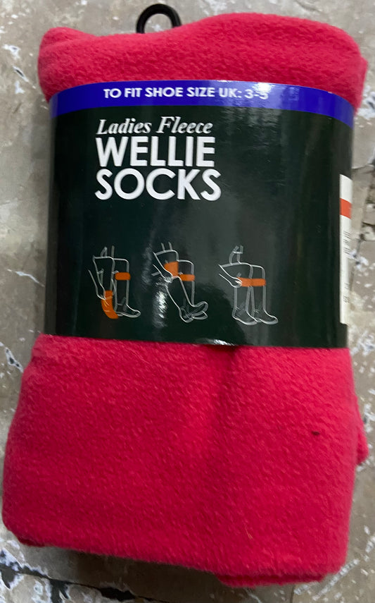 PINK Fleece Welly Liners Perfect Fit Shoe Inserts UK 3-5