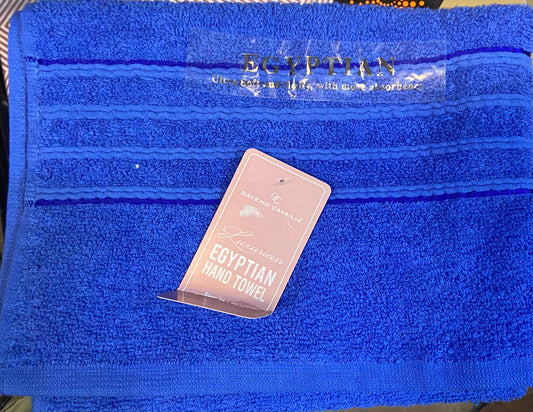 SERVIETTE DE TOILETTE ÉGYPTIENNE 50x80cm BLEUE
