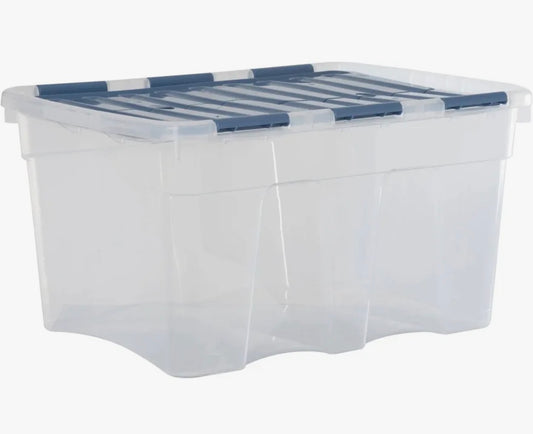 WHAM CROC 54L BOX & LID CLEAR/ELEMENT BLUE
