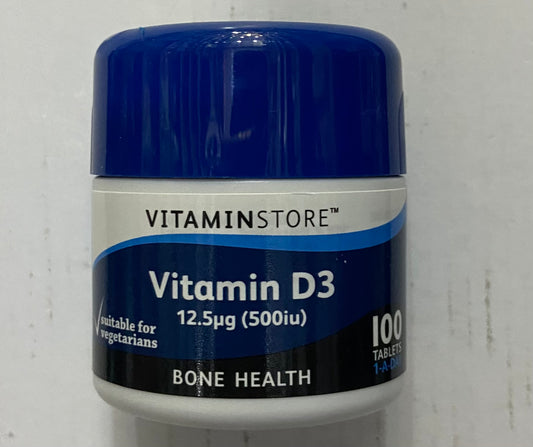 VITAMIN STORE VITAMIN D3 12.5UG TABLETS 100s