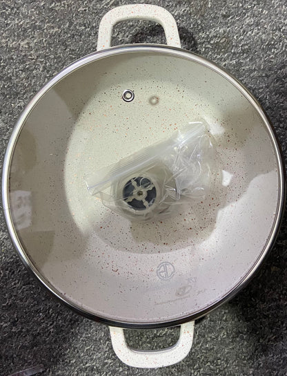 CASSEROLE 20 cm 6,0 L AVEC COUVERCLE GRANITÉE